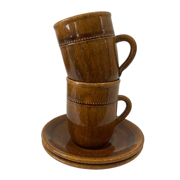 Vintage 1960s Höganäs Ceramics | Old Höganäs | String of pearls cups / saucer - Picture 1 of 11